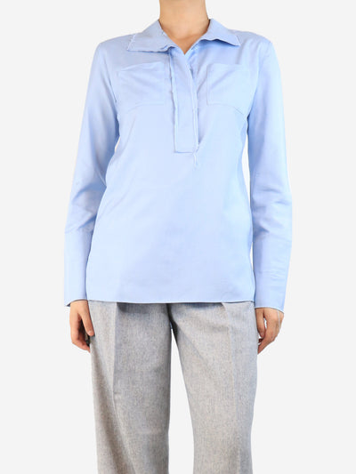 Light blue frayed silk shirt - size UK 8 Tops Marni 