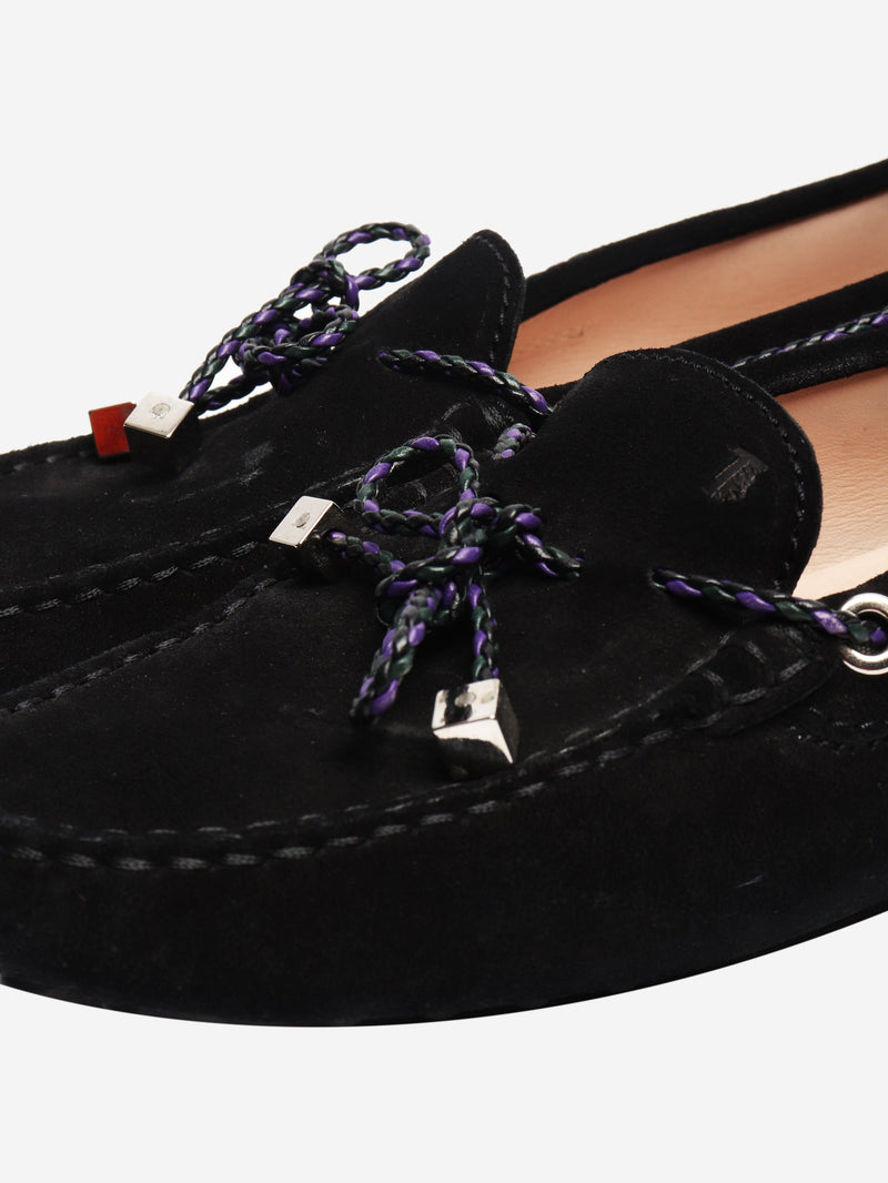 Black suede Gommino loafers - size EU 38.5 (UK 5.5) Gloves Tods 