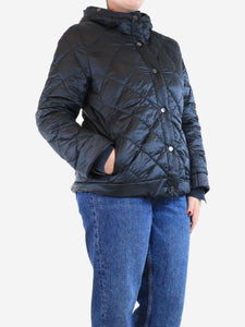 Max Mara Navy The Cube reversible quilted jacket - size UK 16