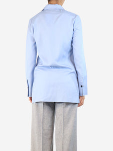 Marni Light blue frayed silk shirt - size UK 8