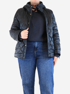 Max Mara Navy The Cube reversible quilted jacket - size UK 16