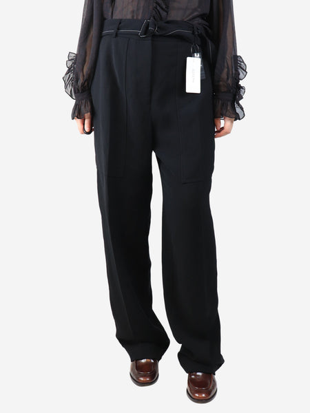 Black terry fluid twill trousers - size UK 14 product image