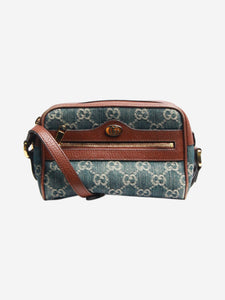 Gucci Blue Ophidia GG jacquard denim mini bag