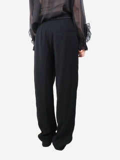 Black terry fluid twill trousers - size UK 14 Trousers Joseph 