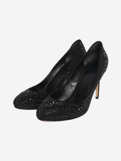 Black diamante heels - size EU 39 Heels Gucci 