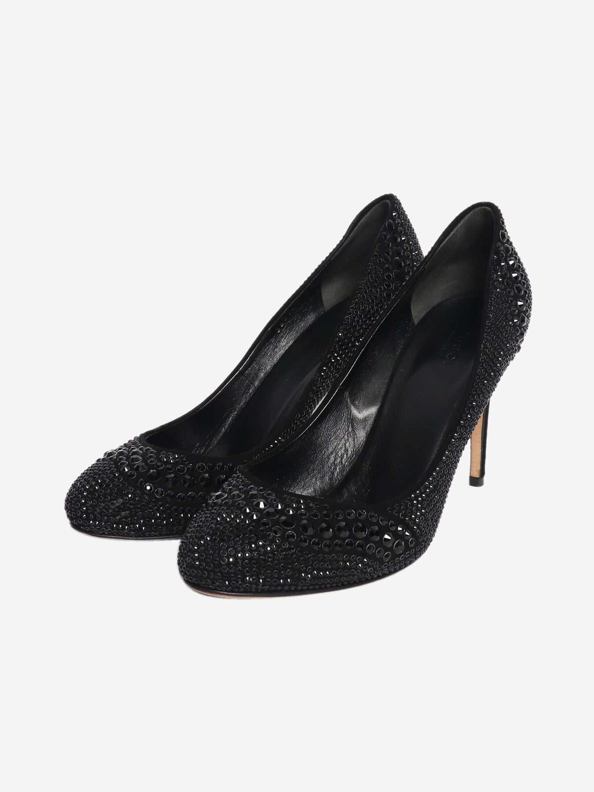 Black diamante heels - size EU 39 Heels Gucci 