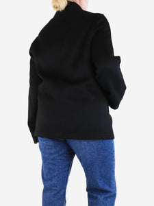 Hermes Black cashmere pea coat - size UK 16