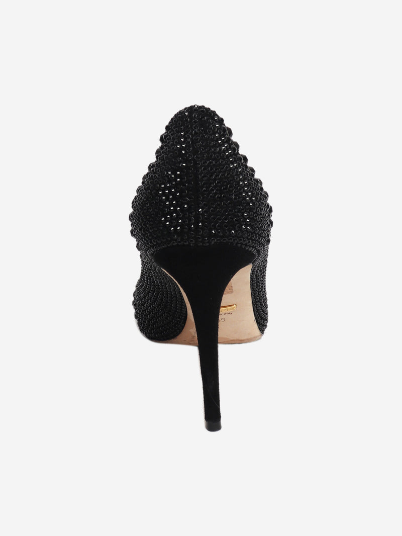 Black diamante heels - size EU 39 Heels Gucci 