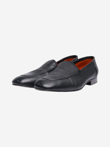 The Row Black grained leather loafers - size EU 39.5