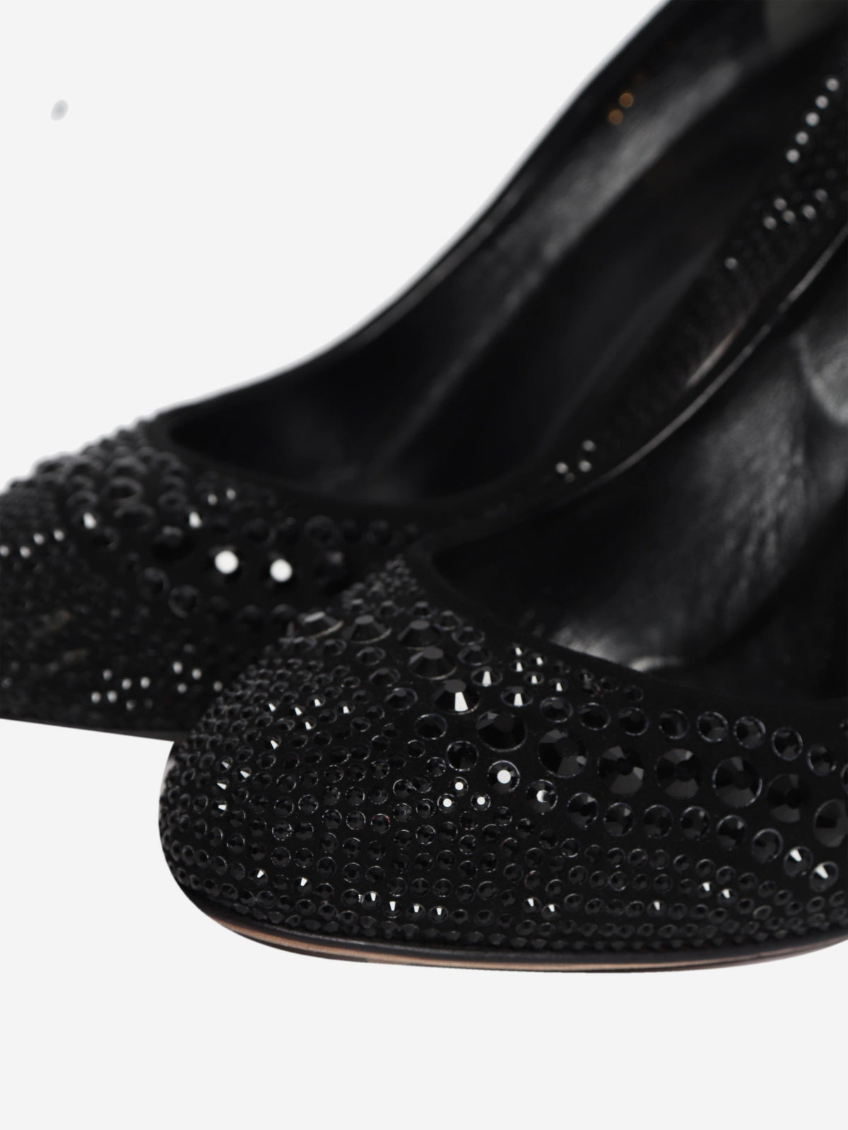 Black diamante heels - size EU 39 Heels Gucci 