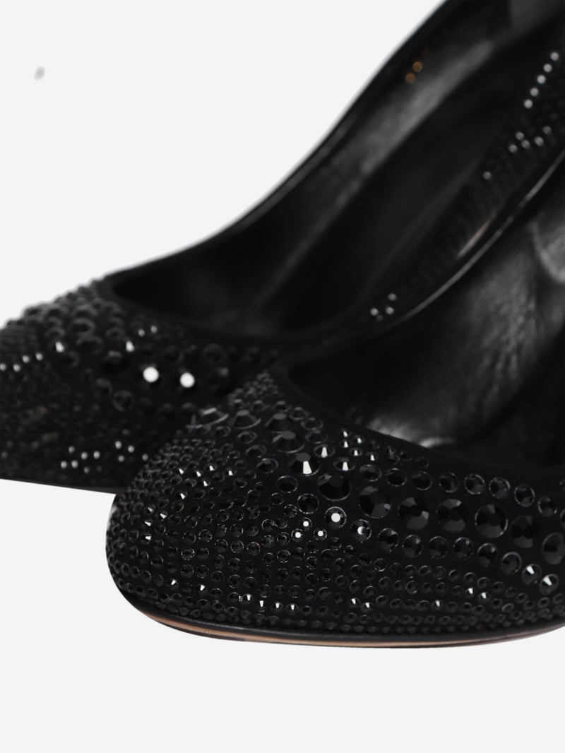 Black diamante heels - size EU 39 Heels Gucci 