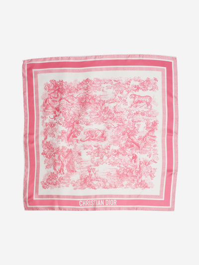 Pink toile de jouy sauvage scarf Scarves Christian Dior 