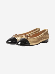 Chanel Gold metallic ballet flats - size EU 36.5