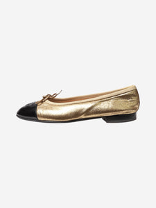 Chanel Gold metallic ballet flats - size EU 36.5