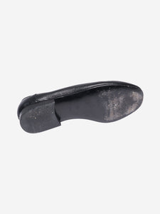 The Row Black grained leather loafers - size EU 39.5