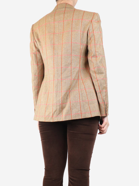 Brown wool blazer - size UK 10 alternate image