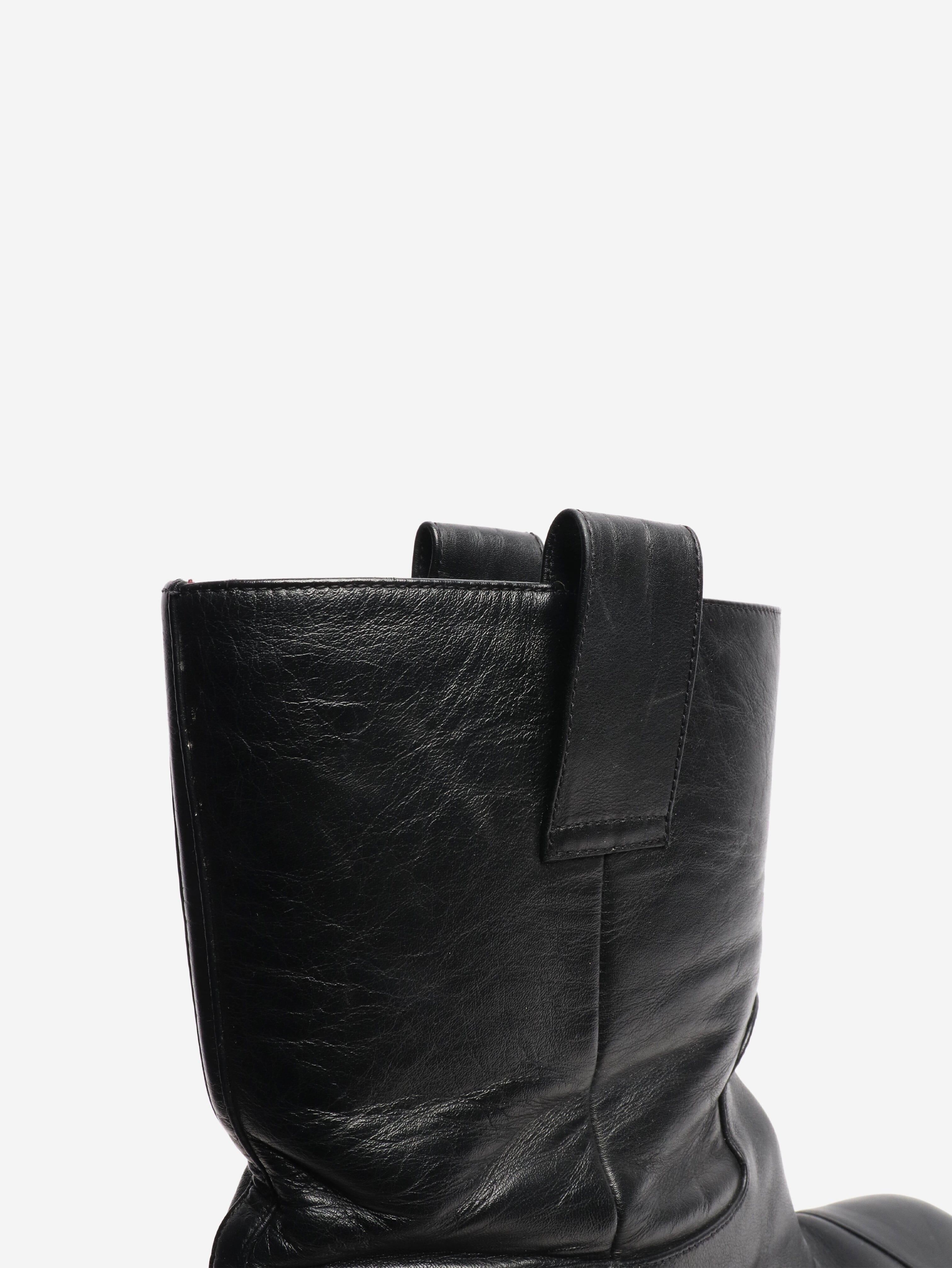 Black leather boots - size EU 38.5 (UK 5.5) Boots Chanel 