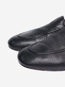 The Row Black grained leather loafers - size EU 39.5