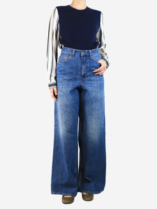 Chloe Blue wide leg jeans - size UK 10