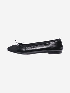 Chanel Black patent leather ballet flats - size EU 40.5