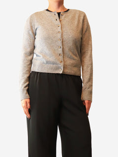 Grey cashmere-blend cropped cardigan - size S Knitwear ME+EM 