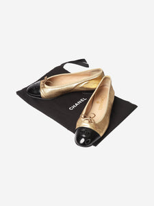 Chanel Gold metallic ballet flats - size EU 36.5