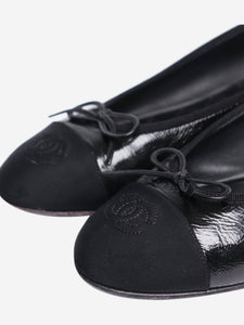 Chanel Black patent leather ballet flats - size EU 40.5