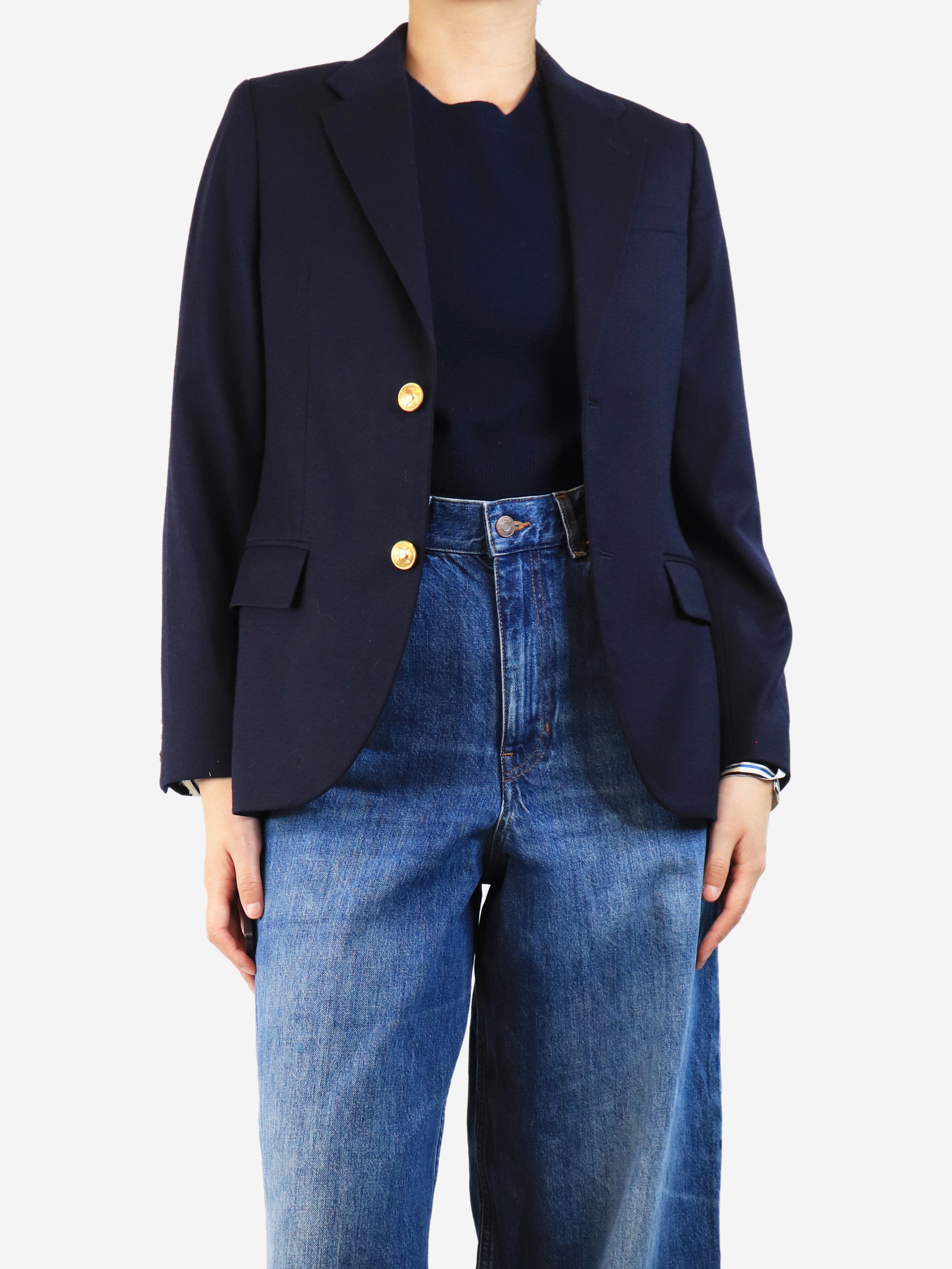 Blue single-breasted blazer - size UK 10 Coats & Jackets Polo Ralph Lauren 