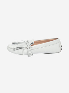 White tassle Gommino loafers - size EU 38.5 (UK 5.5) Flat Shoes Tods 