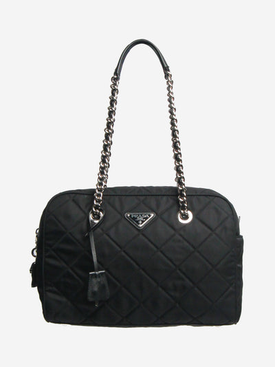 Black nylon quilted chain shoulder bag Shoulder bags Prada 