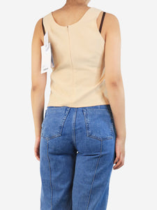 Awake Mode Neutral sleeveless crepe top - size UK 12
