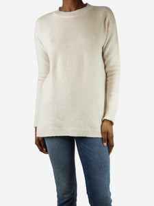 James Perse Cream cashmere crewneck jumper - size XS