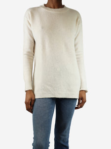 James Perse Cream cashmere crewneck jumper - size XS