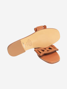 Tods Tan Catena leather sandals - size EU 38