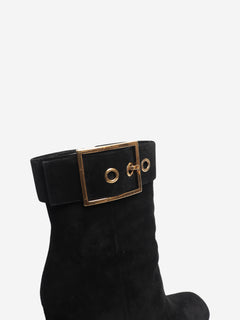 Black suede ankle boots - size EU 39