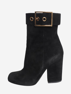 Black suede ankle boots - size EU 39