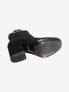 Black suede ankle boots - size EU 39