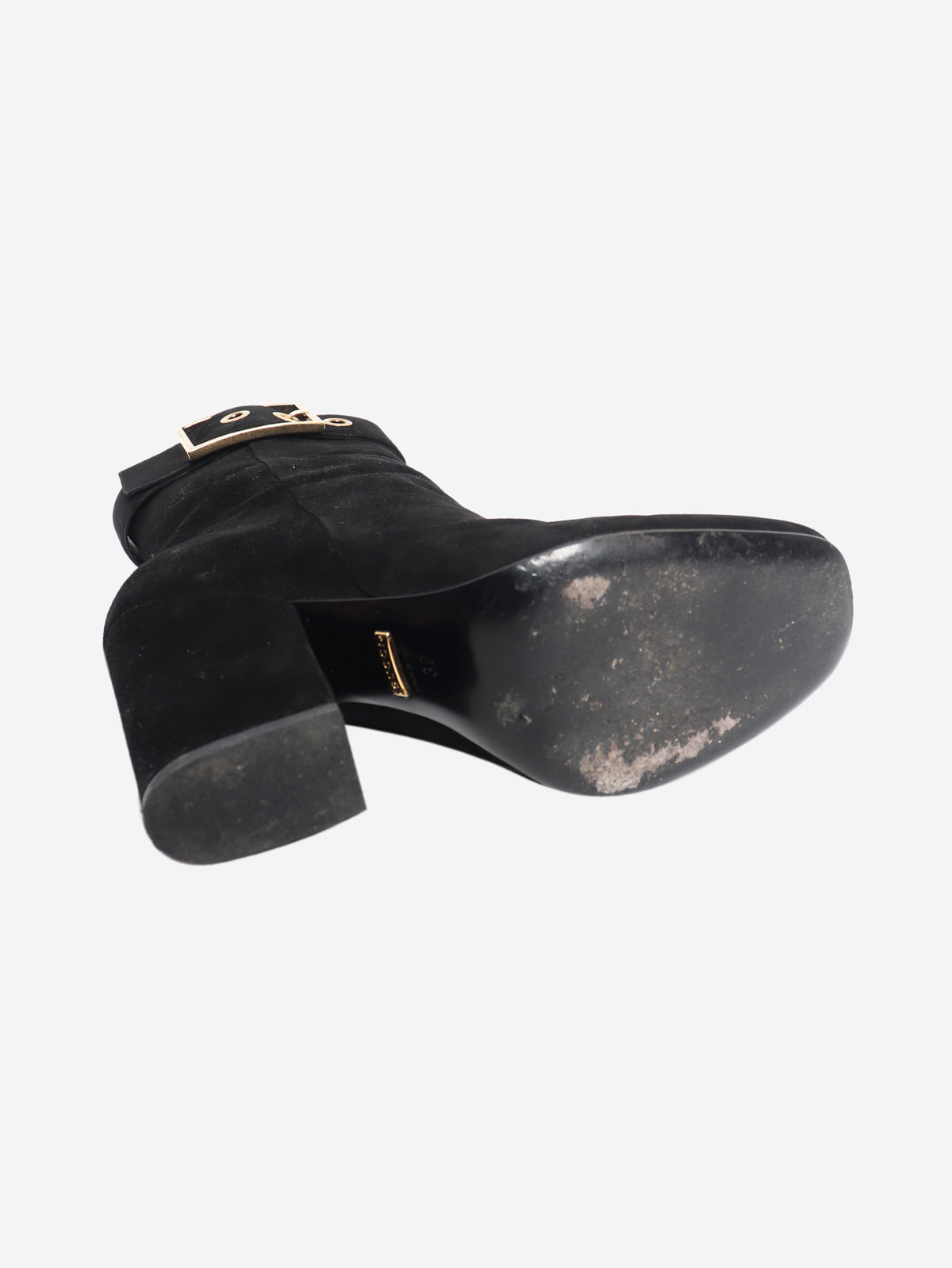 Black suede ankle boots - size EU 39