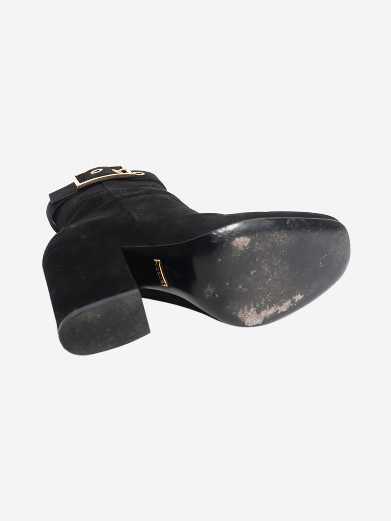 Black suede ankle boots - size EU 39