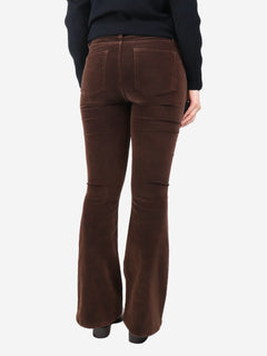 Brown velvet flared trousers - size UK 10 Trousers Frame 