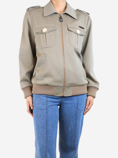 Khaki wool jacket - size UK 10 Coats & Jackets Louis Vuitton 