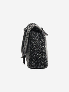 Chanel Chanel Black boucle and sequin 2015-2016 flap bag