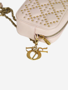 Christian Dior Pink 2017 studded Lady Dior Camera bag