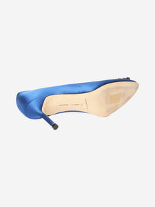 Manolo Blahnik Blue satin Hangisi pumps - size EU 38