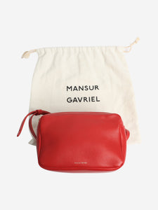 Mansur Gavriel Flaming red double-zip cross-body bag