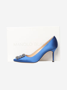 Manolo Blahnik Blue satin Hangisi pumps - size EU 38