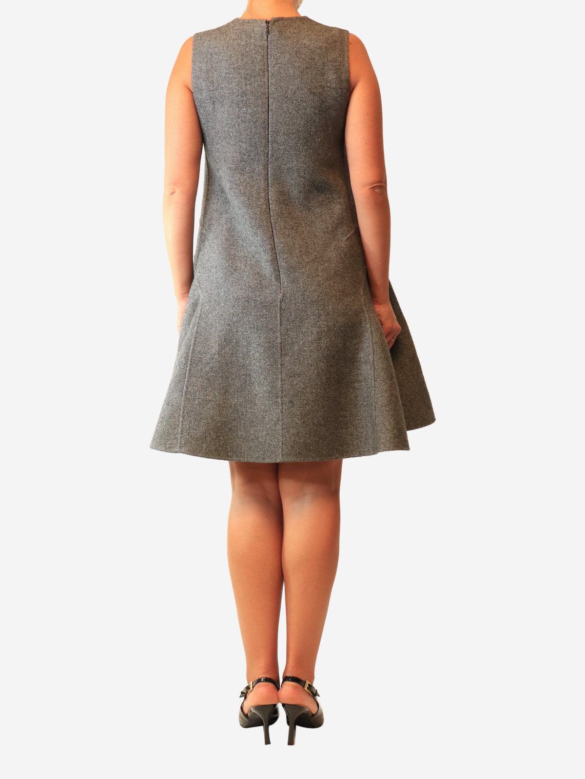 Grey two piece wool dress and coat - size UK 8 Sets Christian Dior 