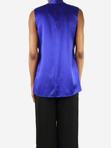 3.1 Phillip Lim Blue beaded silk top - size UK 4