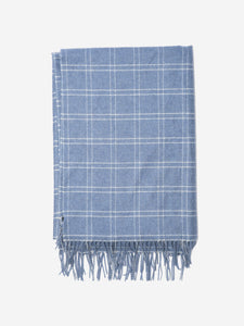 Hermes Blue check leopard blanket