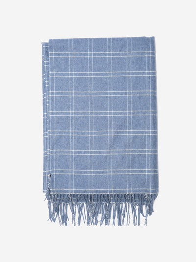 Blue check leopard blanket Homeware Hermes 